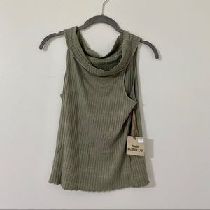 R&R surplus cowl neck tank